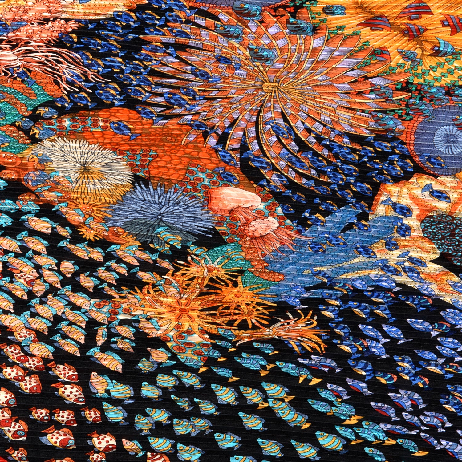 Hermes Silk Plisse Rencontre Oceane Scarf 90 4 of 7