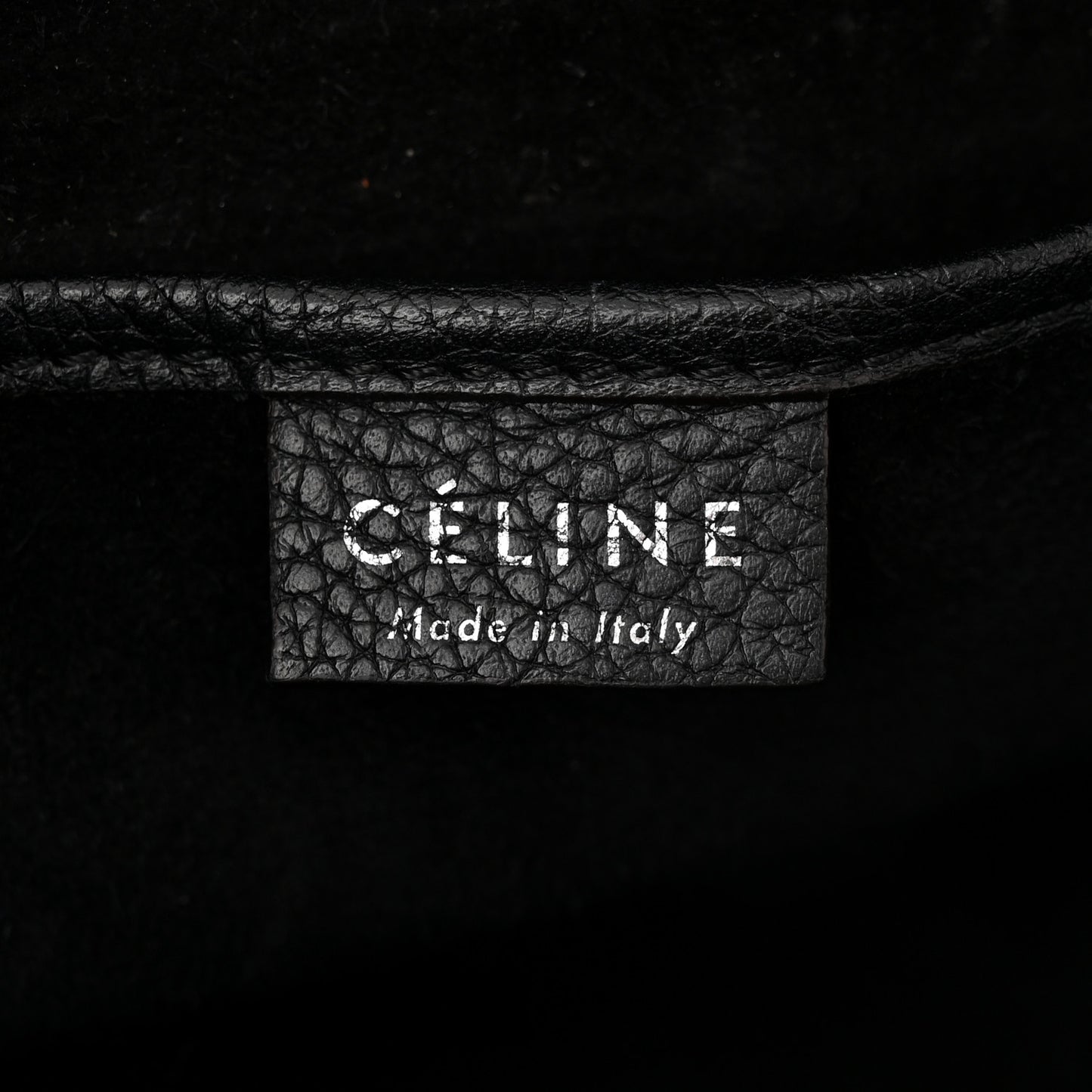 Drummed Calfskin Nano Luggage Black