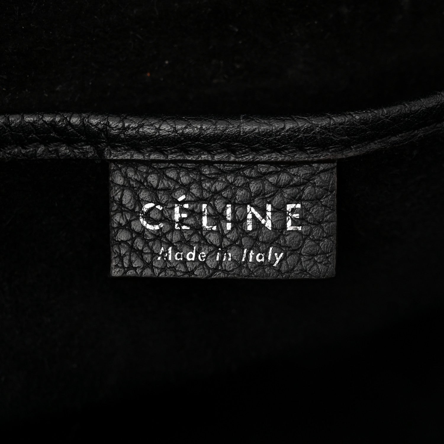 Celine Drummed Calfskin Nano Luggage Black 6 of 10