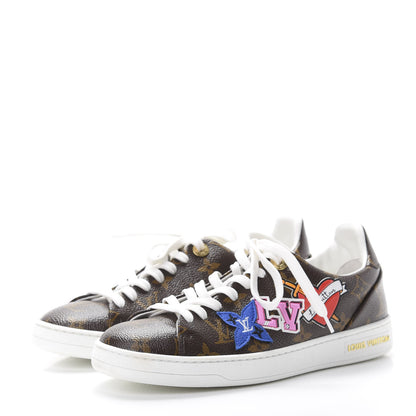Louis Vuitton Calfskin Monogram LV Black Heart Sneakers 36 Cacao 3 of 10