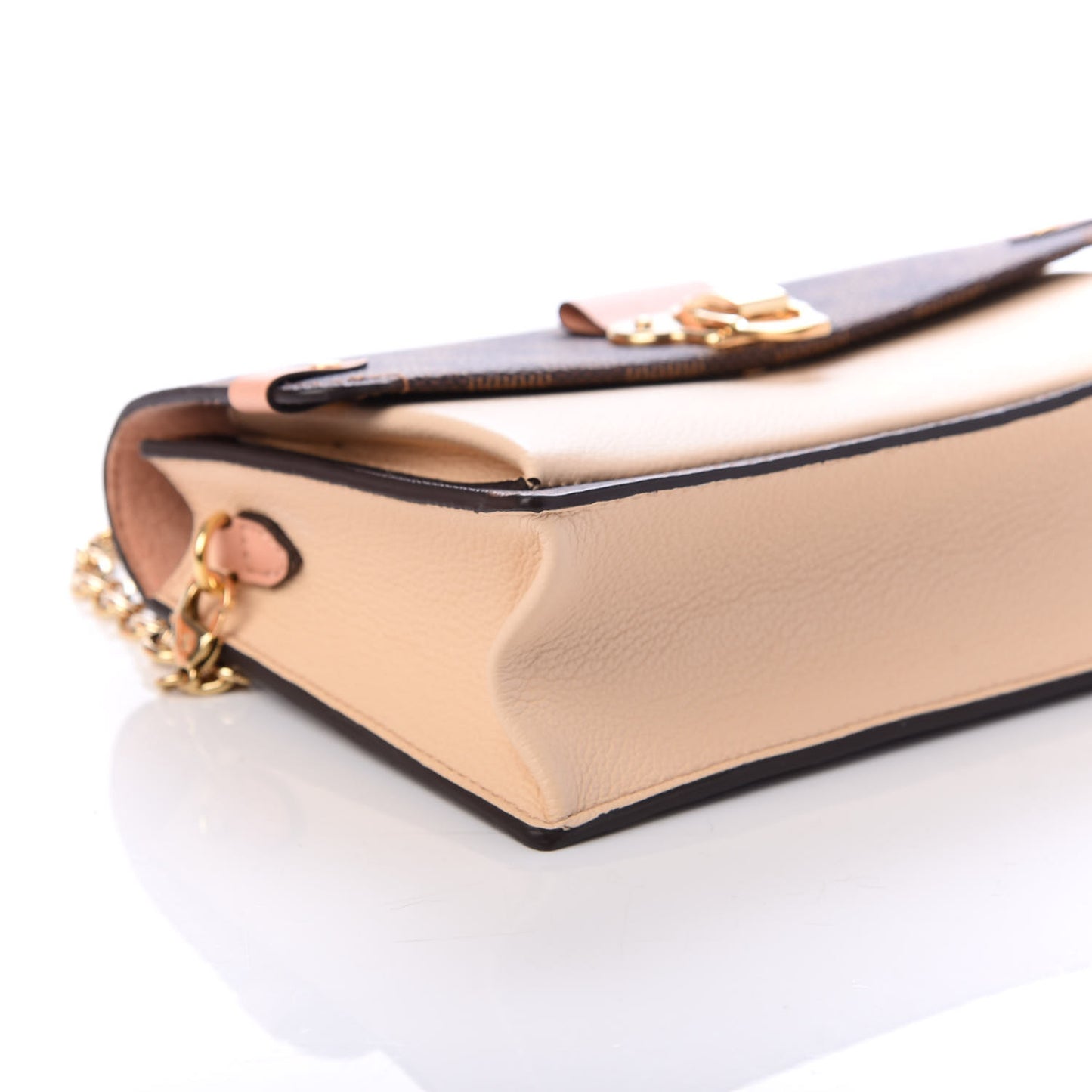 Damier Ebene Vavin Chain Wallet Creme