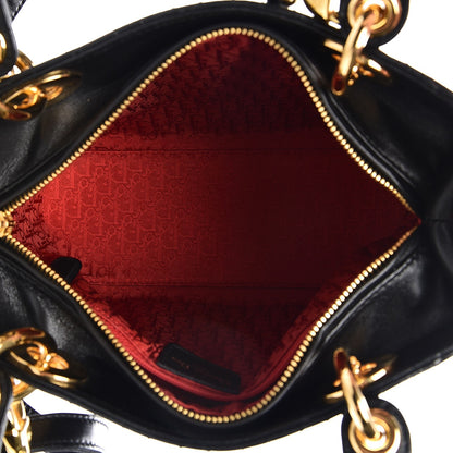 Christian Dior Lambskin Cannage Medium Lady Dior Black 6 of 10