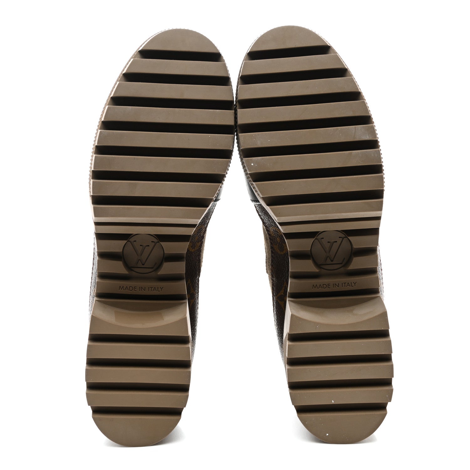 Louis Vuitton Suede Calfskin Monogram Laureate Platform Desert Boots 39 Taupe 5 of 9
