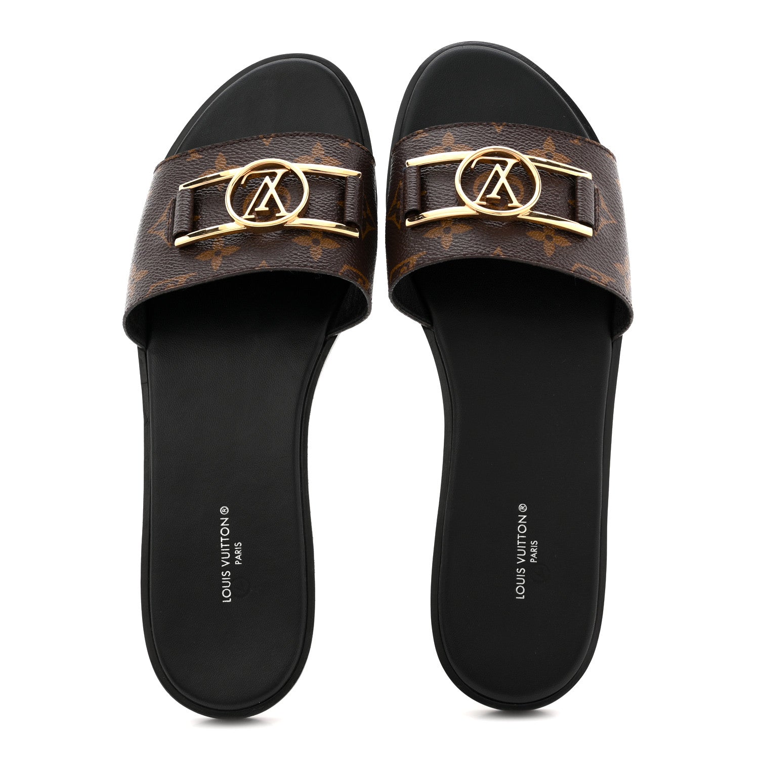 Louis Vuitton Patent Monogram Lock It Flat Mules 41 2 of 11