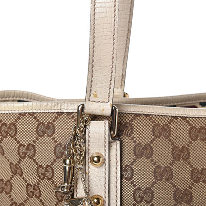 Gucci Monogram Medium Jolicoeur Tote White 8 of 14
