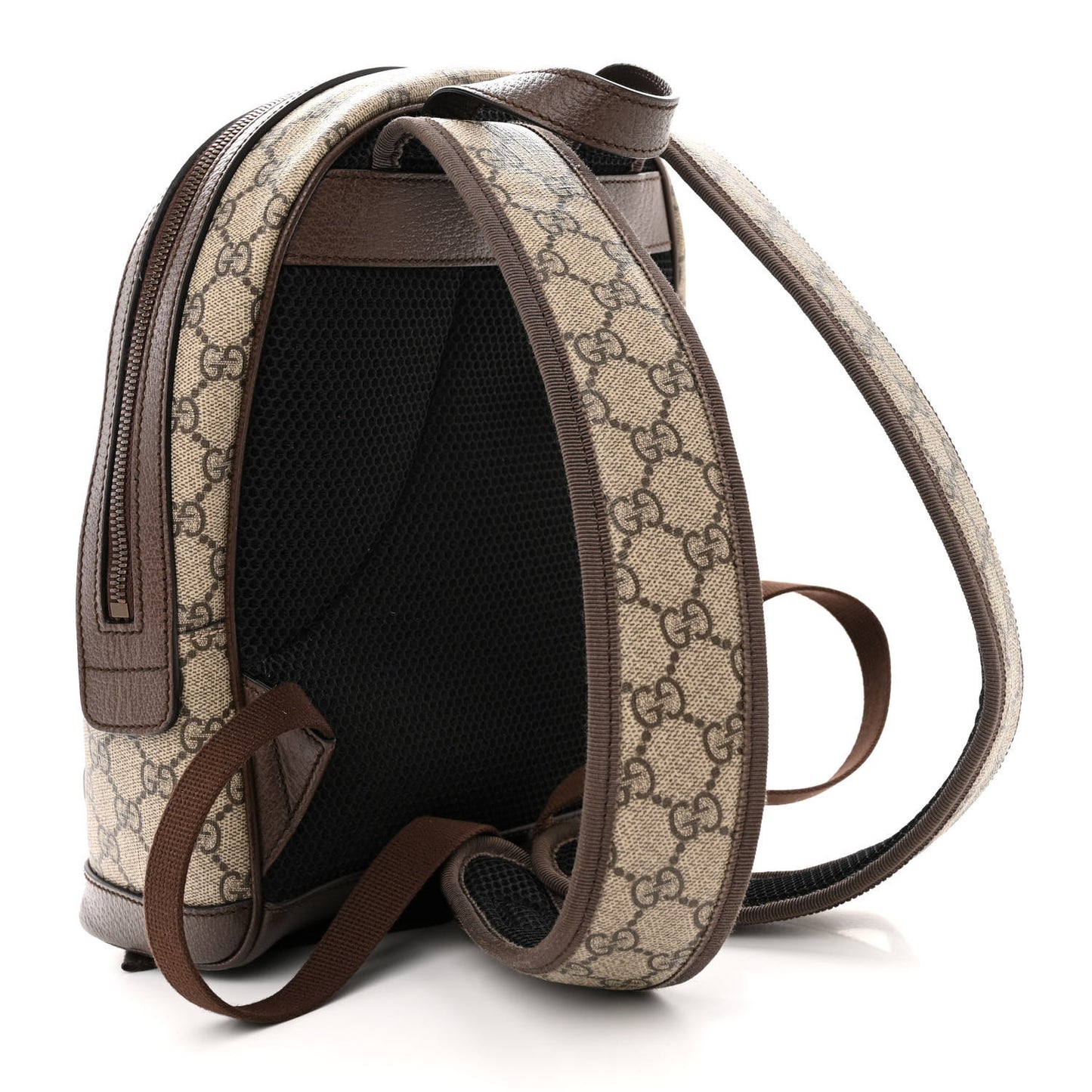 GG Supreme Monogram Calfskin Web Small Ophidia Day Backpack Beige Ebony New Acero