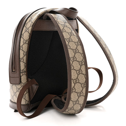 Gucci GG Supreme Monogram Calfskin Web Small Ophidia Day Backpack Beige Ebony New Acero 3 of 13