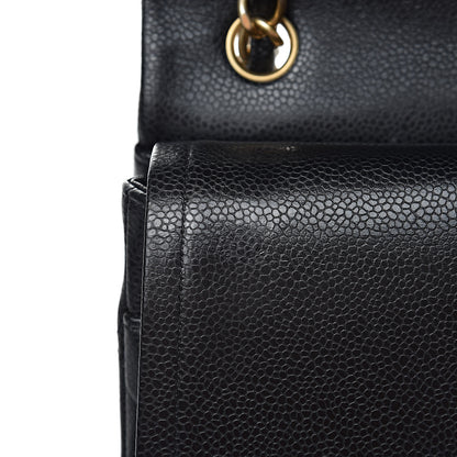 Chanel Caviar Quilted Jumbo Double Flap Black 8 of 18