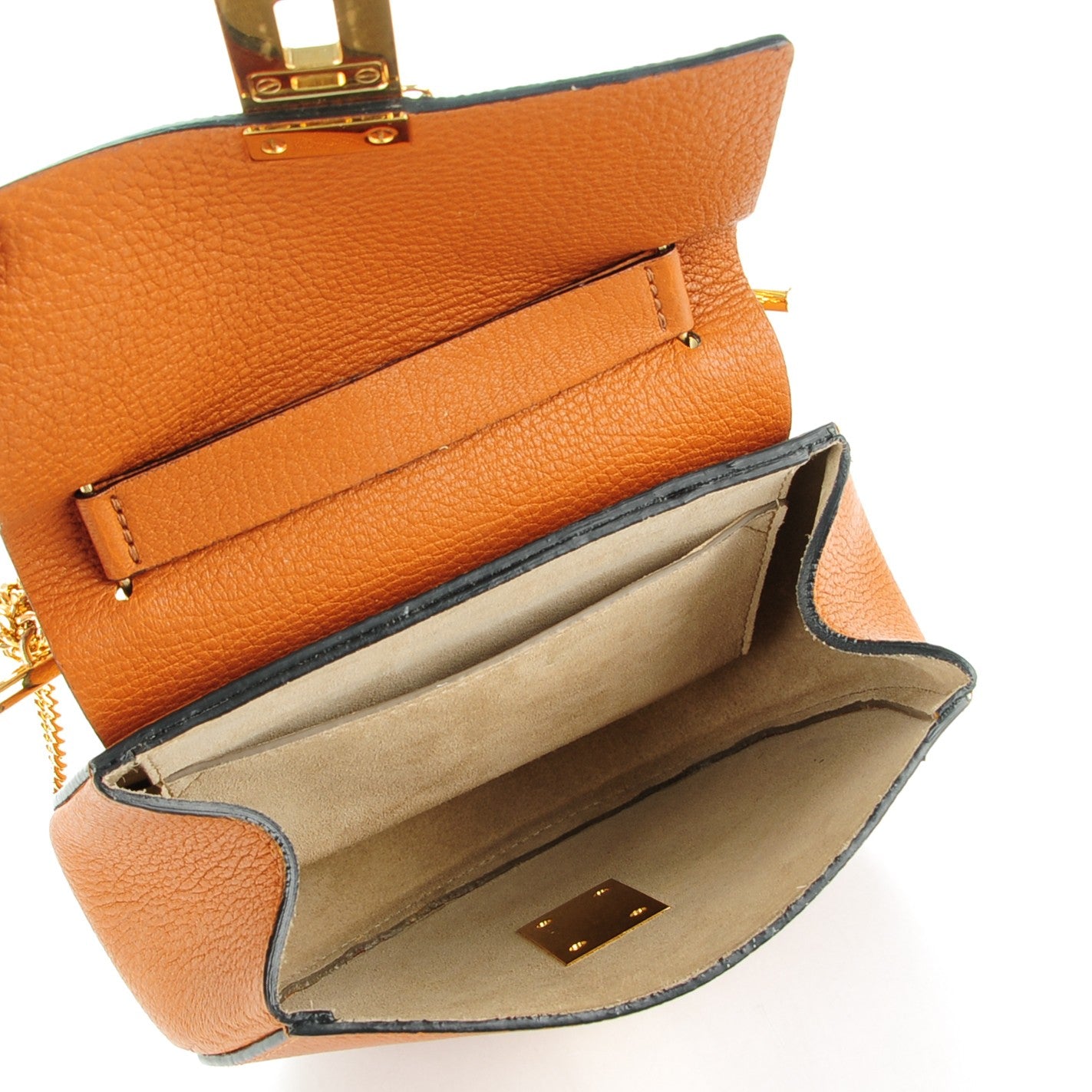 Chloe Grained Lambskin Mini Drew Shoulder Bag Caramel 5 of 8