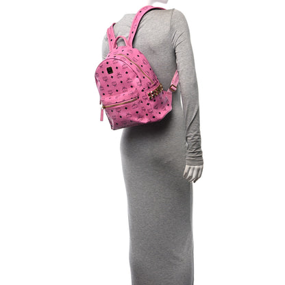 MCM Visetos Small Side Stud Stark Backpack Pink 2 of 10