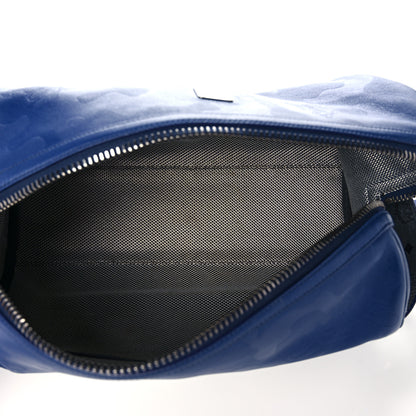 MCM Smooth Calfskin Lion Camo Crossbody Bag Blue 5 of 16
