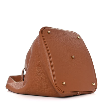 Hermes Taurillon Clemence Picotin Lock 26 GM Gold 3 of 12