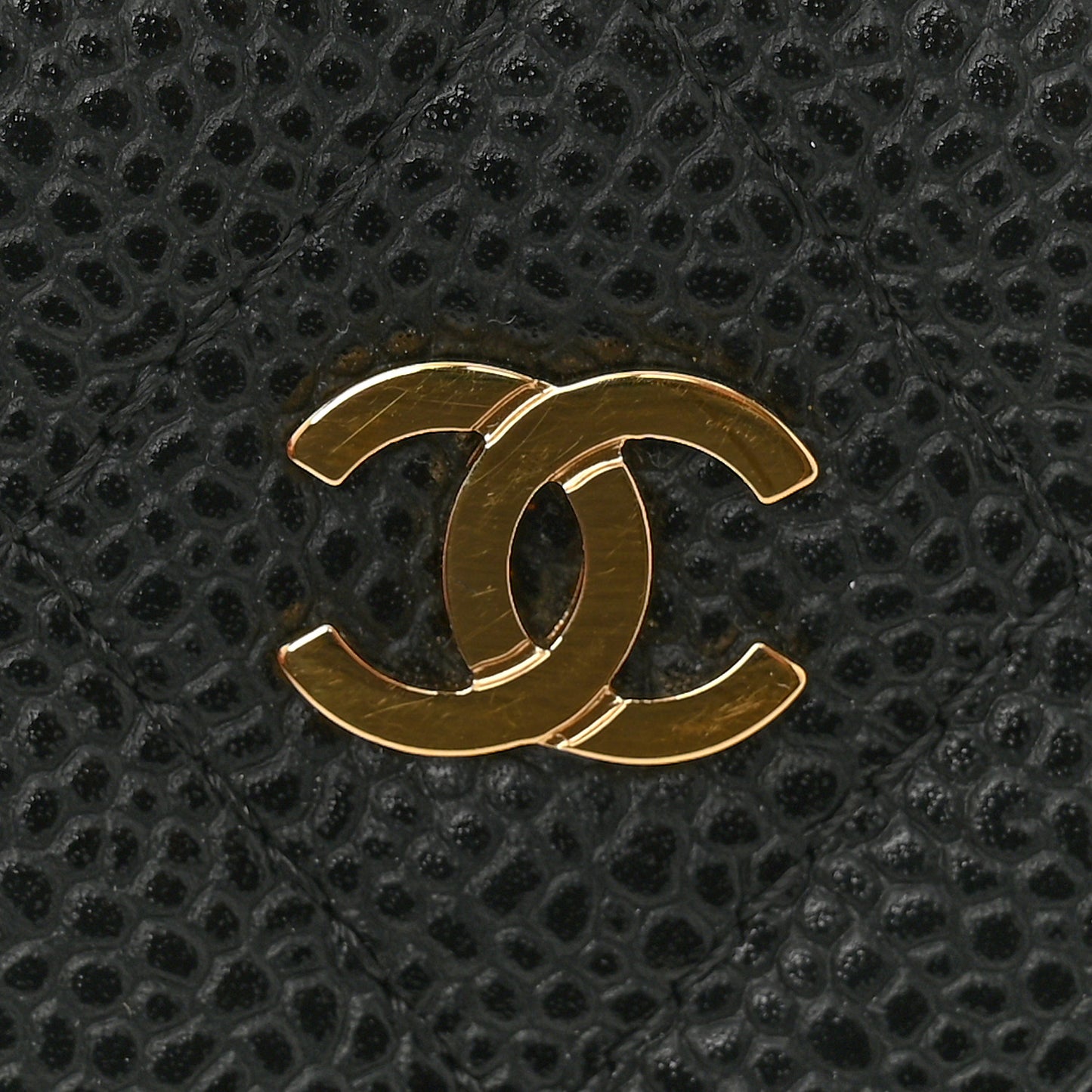 Caviar Quilted Card Holder Black