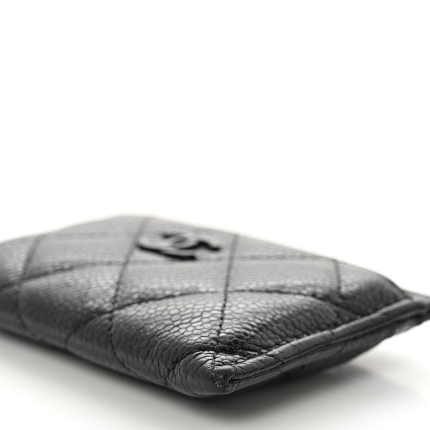 Caviar Quilted Incognito Card Holder Black