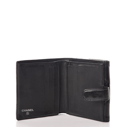 Chanel Patent Quilted Compact French Flap Wallet Black 5 of 16