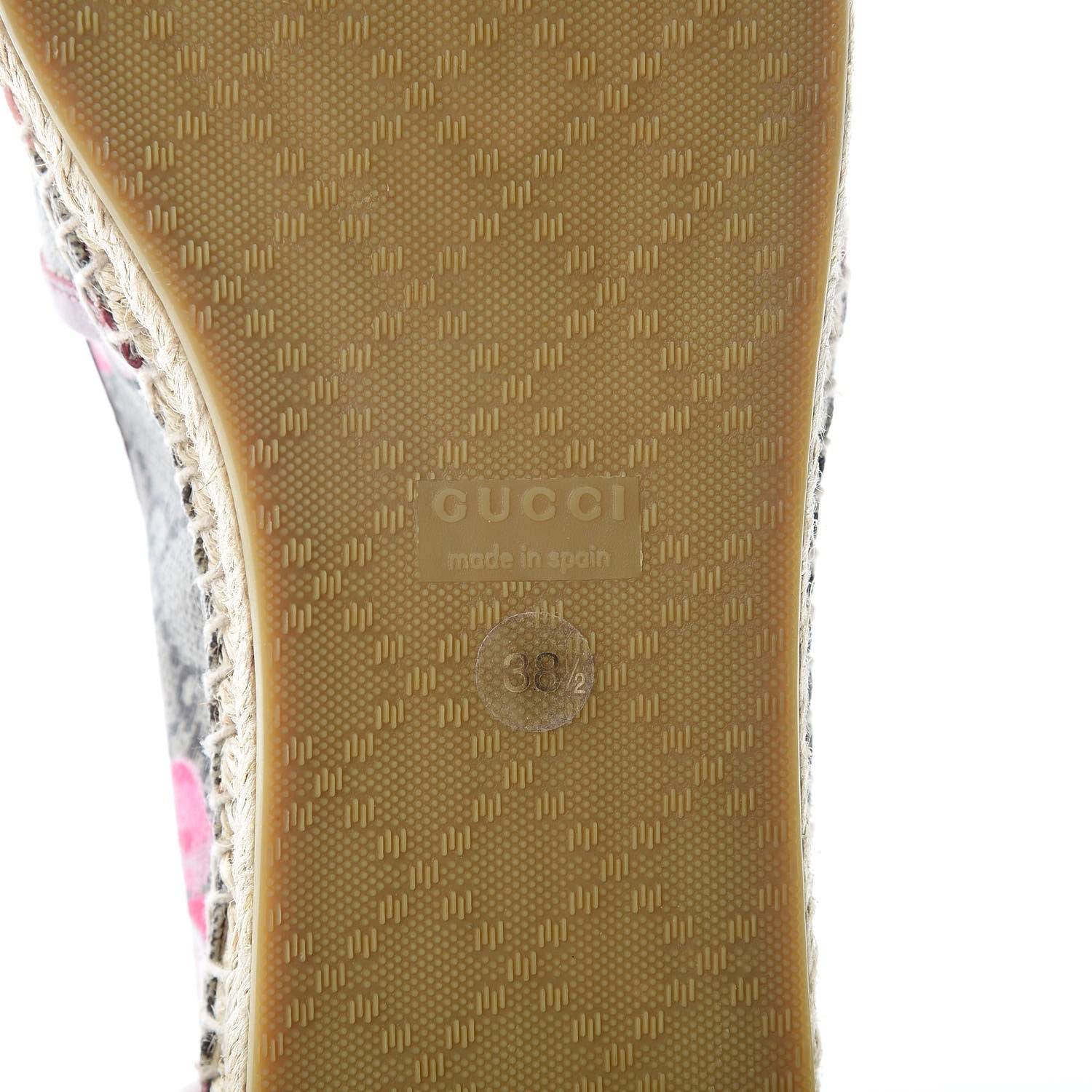 Gucci GG Supreme Monogram Blooms Espadrilles 38.5 Beige Multicolor Dry Rose 8 of 9