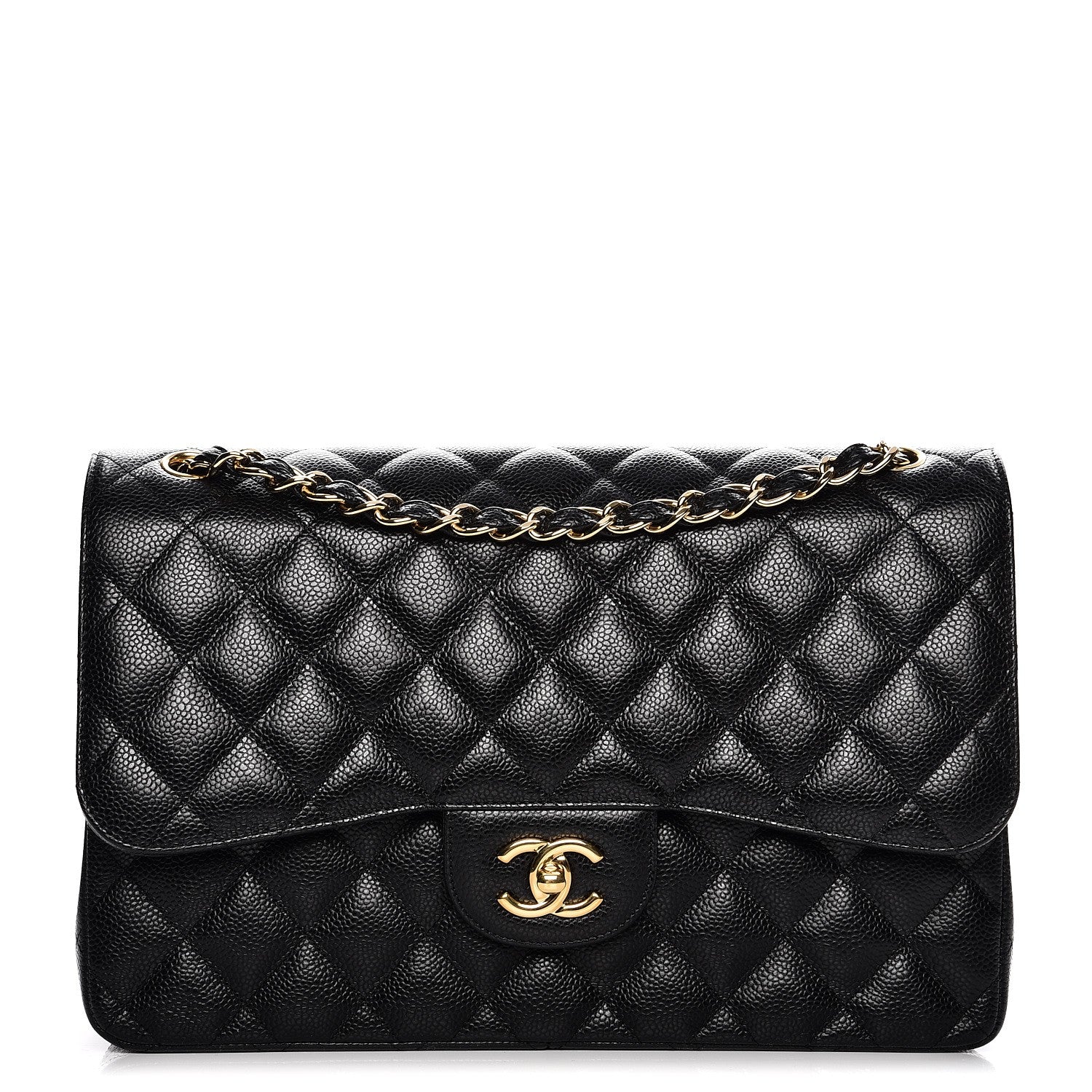 Chanel Caviar Quilted Jumbo Double Flap Black 1 of 7