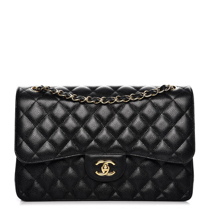 Chanel Caviar Quilted Jumbo Double Flap Black 1 of 7