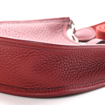 Hermes Taurillon Clemence Amazone Evelyne TPM Rouge H 10 of 11