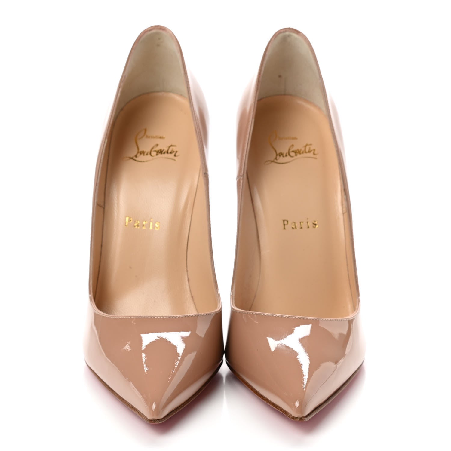 Christian Louboutin Patent So Kate 120 Pumps 38 Nude 2 of 6