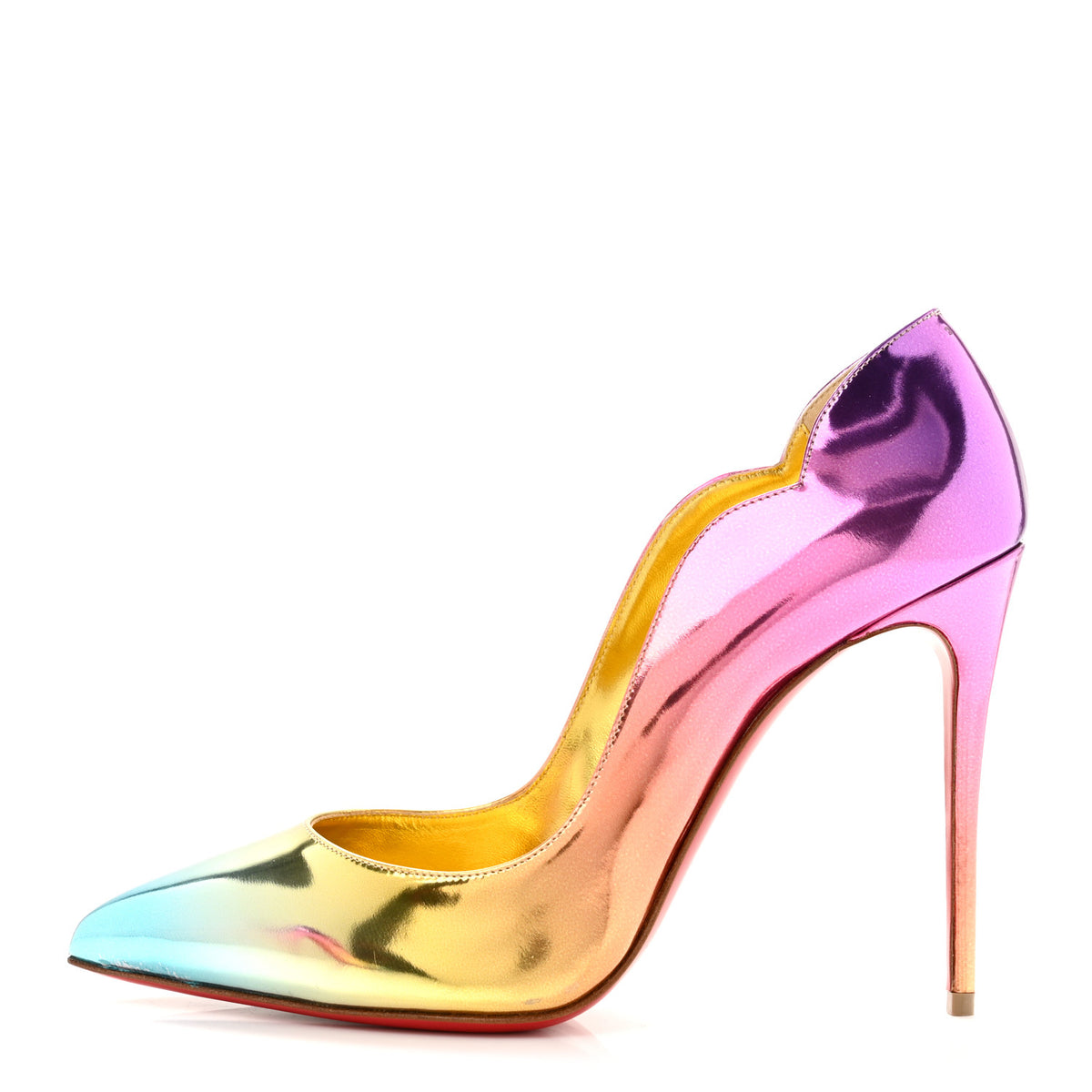 Christian Louboutin Specchio Boreal Hot Chick 100 Pumps 39.5 Multicolor Gold 1 of 9