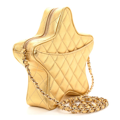 Chanel Metallic Lambskin Quilted Walk Of Fame Star Bag Gold 3 of 11
