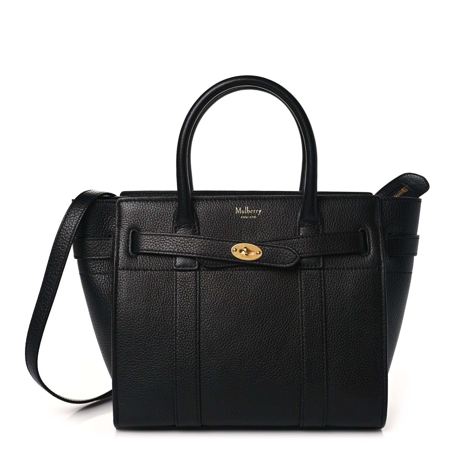 Mulberry Small Classic Grain Mini Zipped Bayswater Black 1 of 8