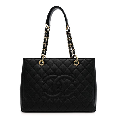 Chanel Caviar Quilted Grand Shopping Tote GST Black 1 of 13