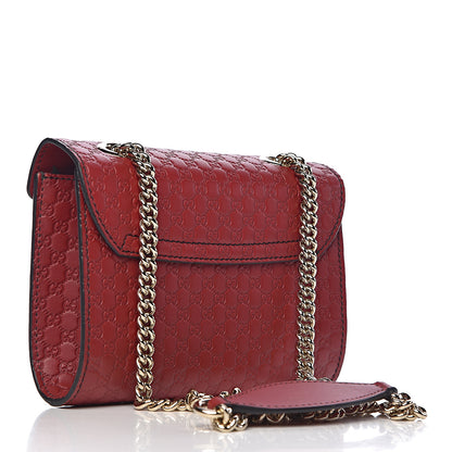 Gucci Soft Microguccissima Mini Emily Chain Shoulder Bag Rosso 3 of 10