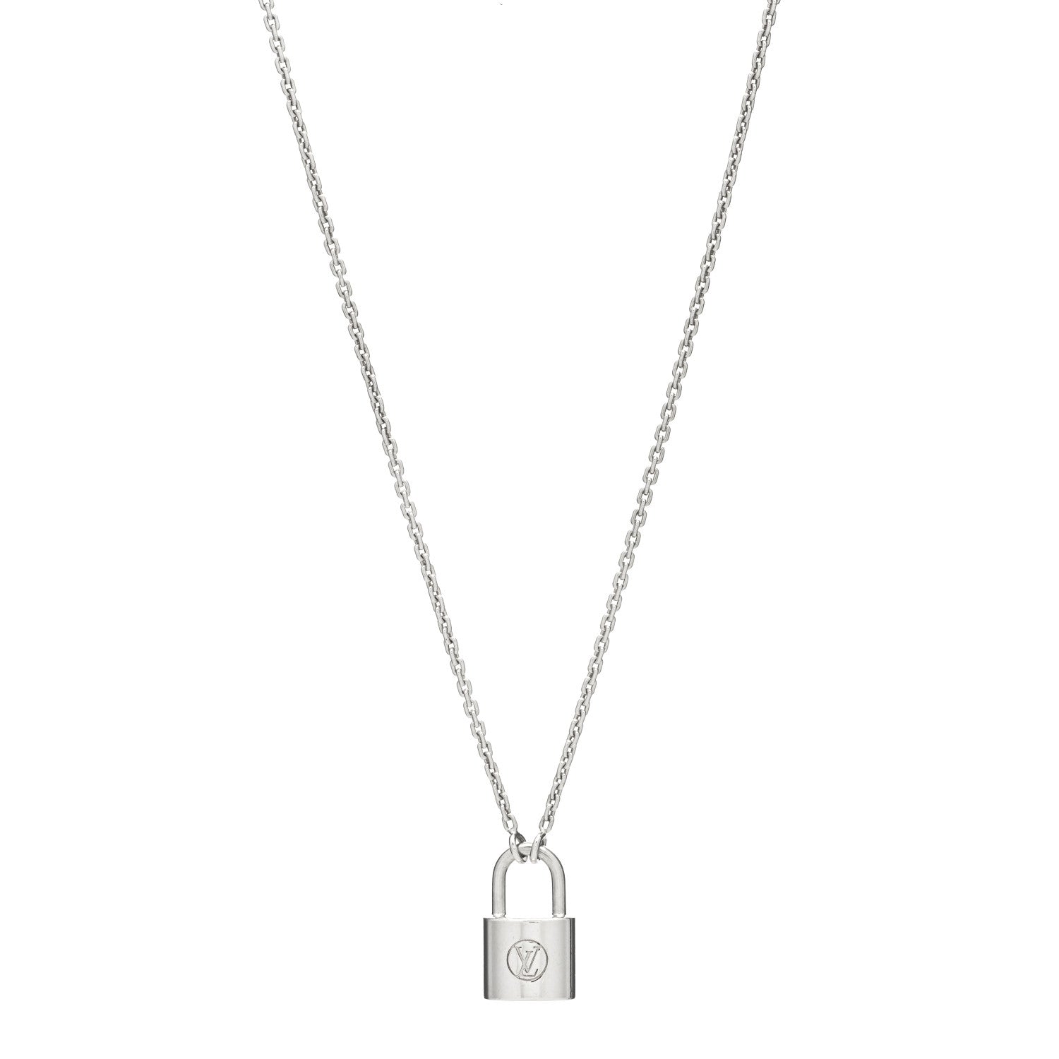 Louis Vuitton Sterling Silver Lockit Necklace 1 of 6