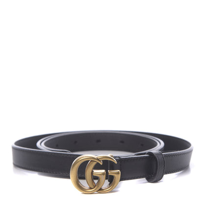 Gucci Calfskin Double G 20mm Belt 105 42 Black 1 of 5