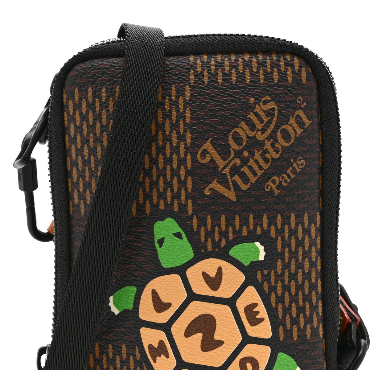 X NIGO Giant Damier Ebene Tortoise Double Phone Pouch