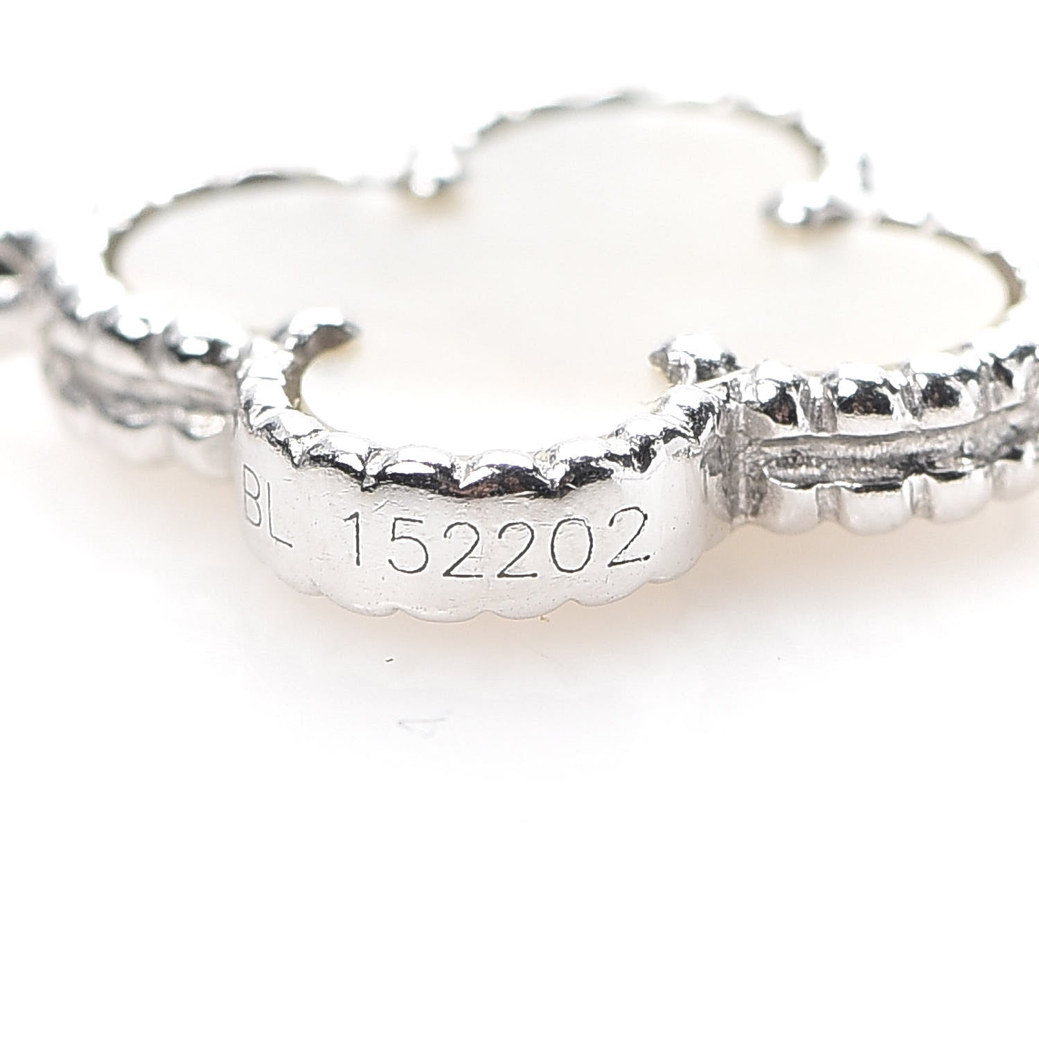 Van Cleef & Arpels 18K White Gold Mother of Pearl 5 Motifs Vintage Alhambra Bracelet 5 of 8