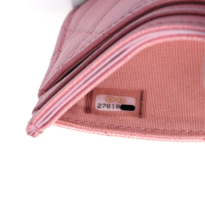 Chanel Iridescent Caviar Quilted Card Holder Rose Pink 8 of 14
