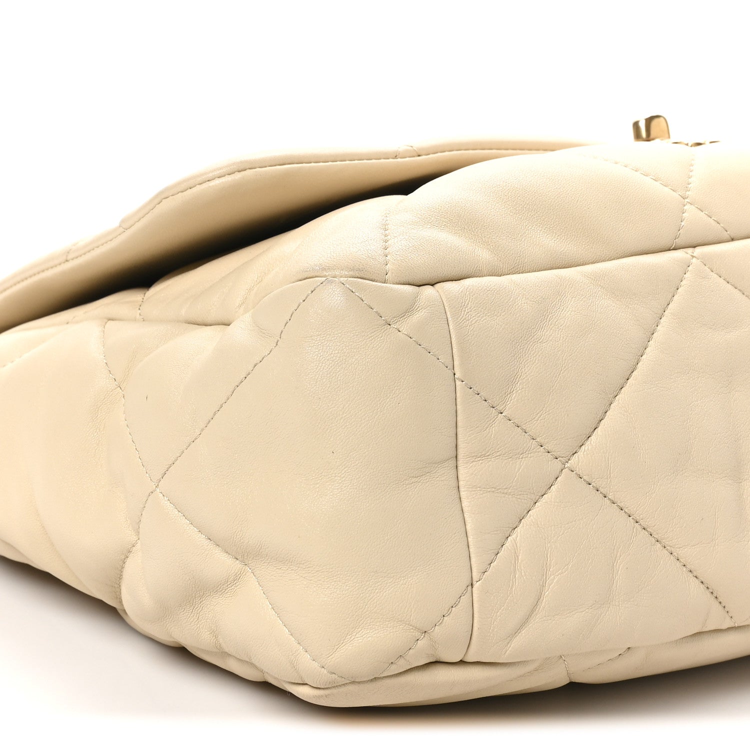 Chanel Lambskin Quilted Maxi Chanel 19 Flap Beige 9 of 10