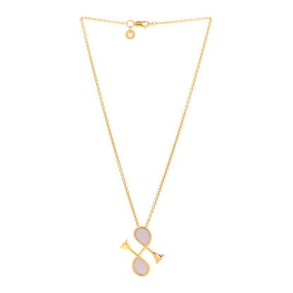 Hermes Swift Cor H Pendant Necklace Mauve 3 of 6