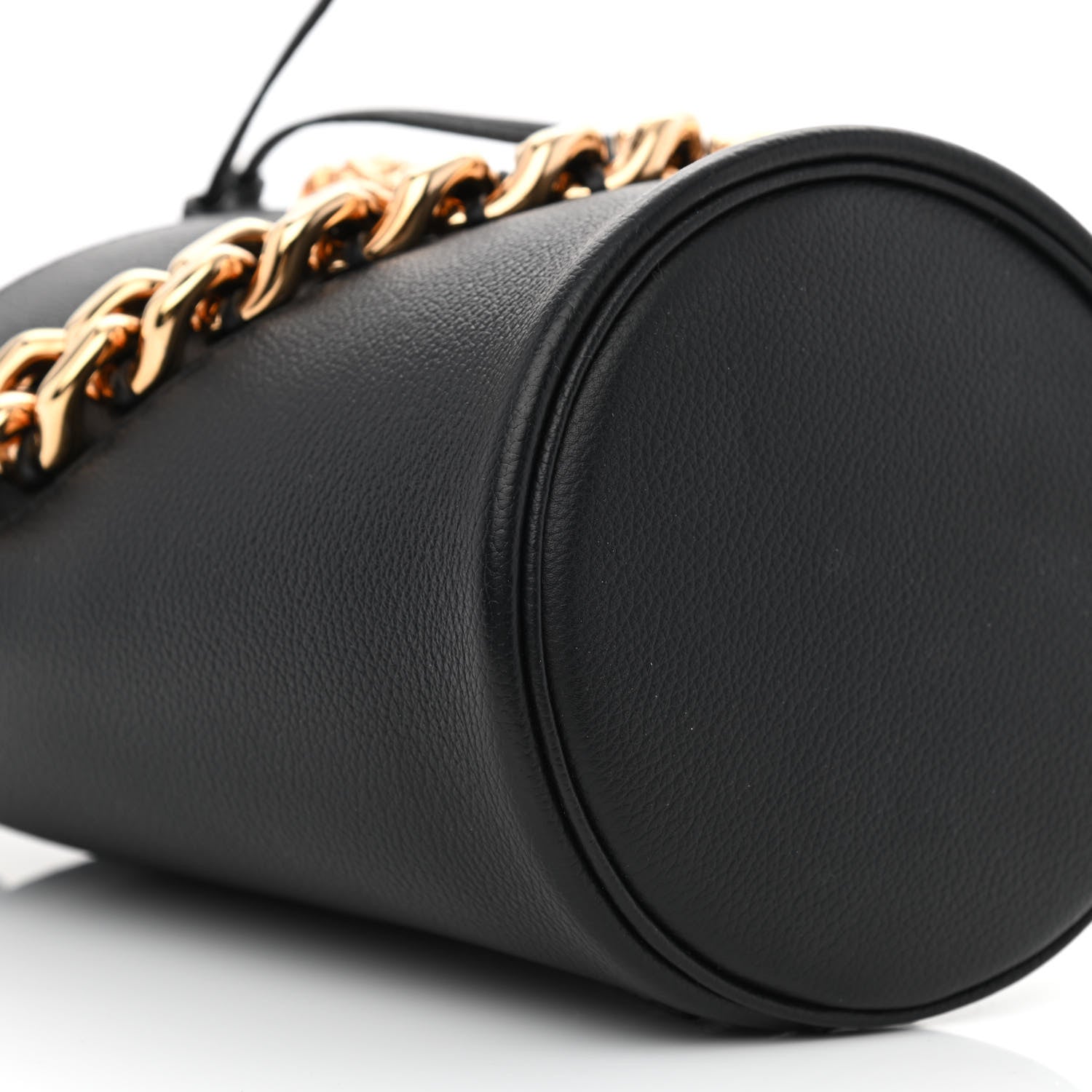Versace Calfskin Medusa Chain Bucket Bag Black 8 of 10