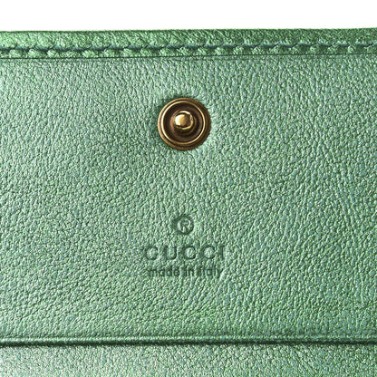 Gucci Laminated Nappa Trapuntata Zumi Card Case Jasmine Green 6 of 8