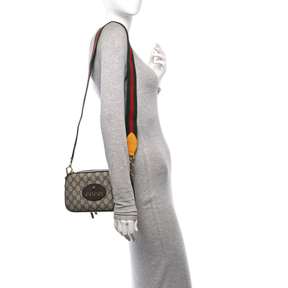 Gucci GG Supreme Monogram Web Neo Vintage Shoulder Bag Beige New Acero Crop 2 of 11