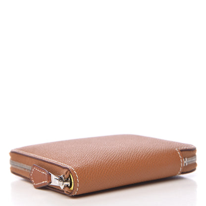 Hermes Epsom Silk'in Compact Wallet Gold Jaune De Naples 4 of 9
