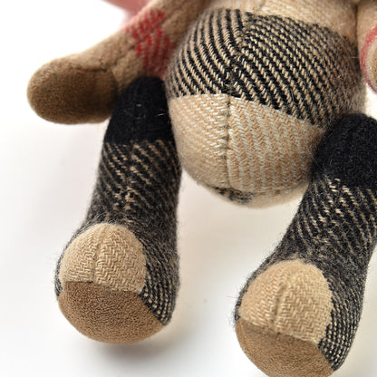 Burberry Cashmere Vintage Check Thomas Bear Bag Charm Camel 8 of 10