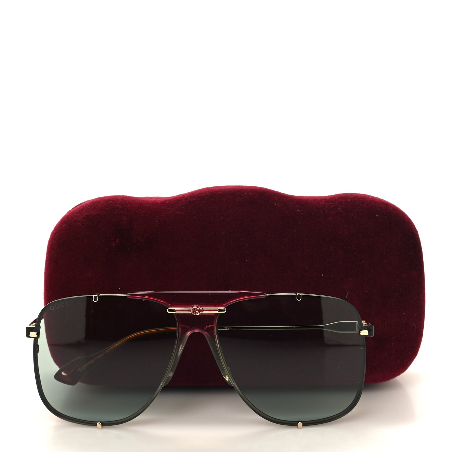 Metal Square Frame Sunglasses GG0739SA Pink