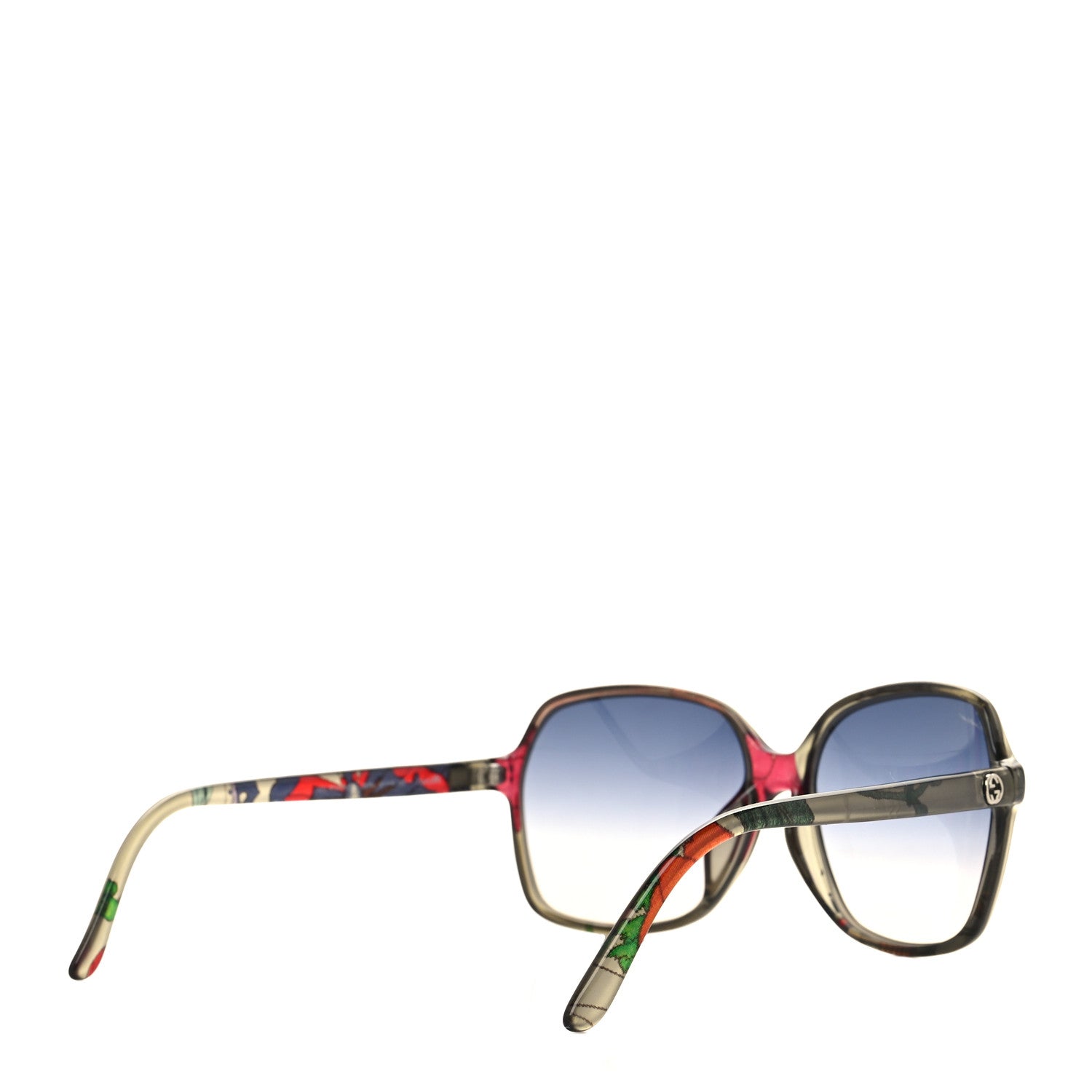 Gucci Round Floral Print Sunglasses GG3636 Green 4 of 7