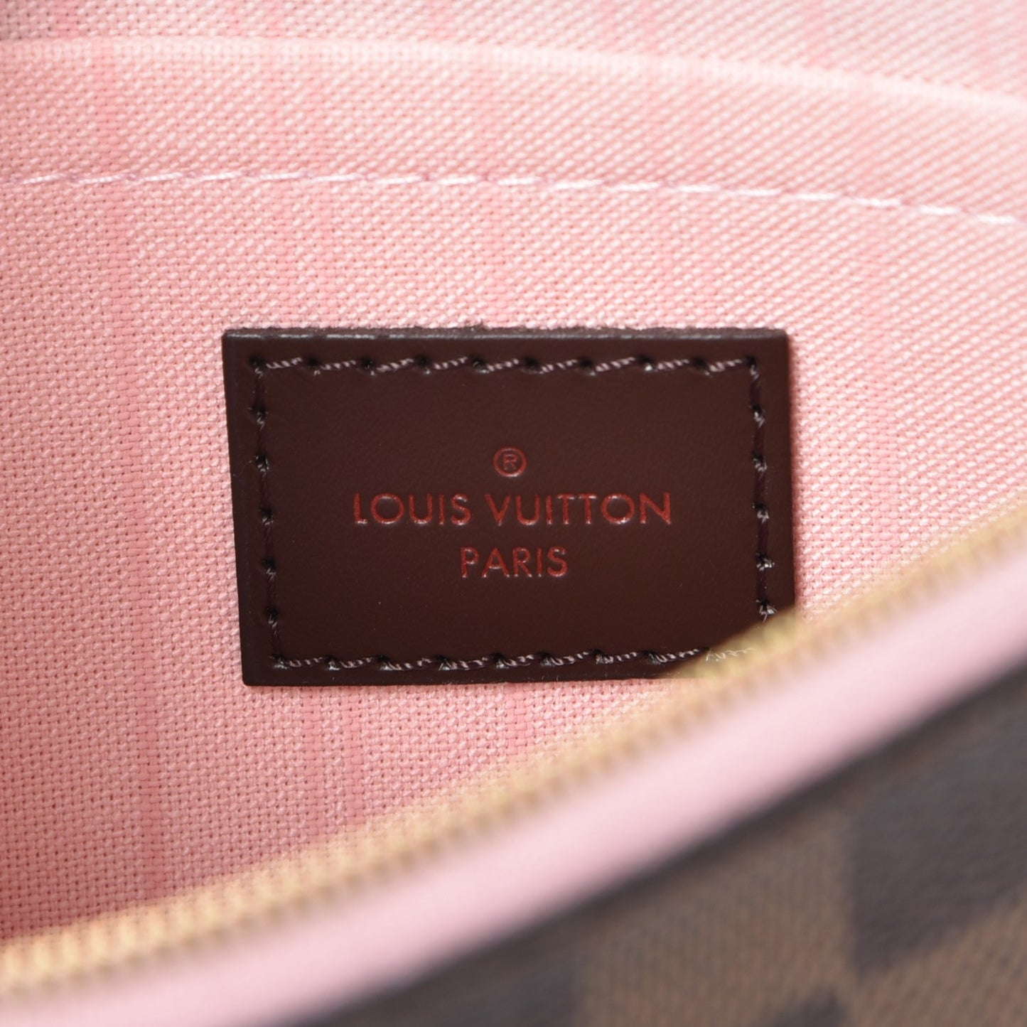 Damier Ebene Neverfull MM GM Pochette Rose Ballerine