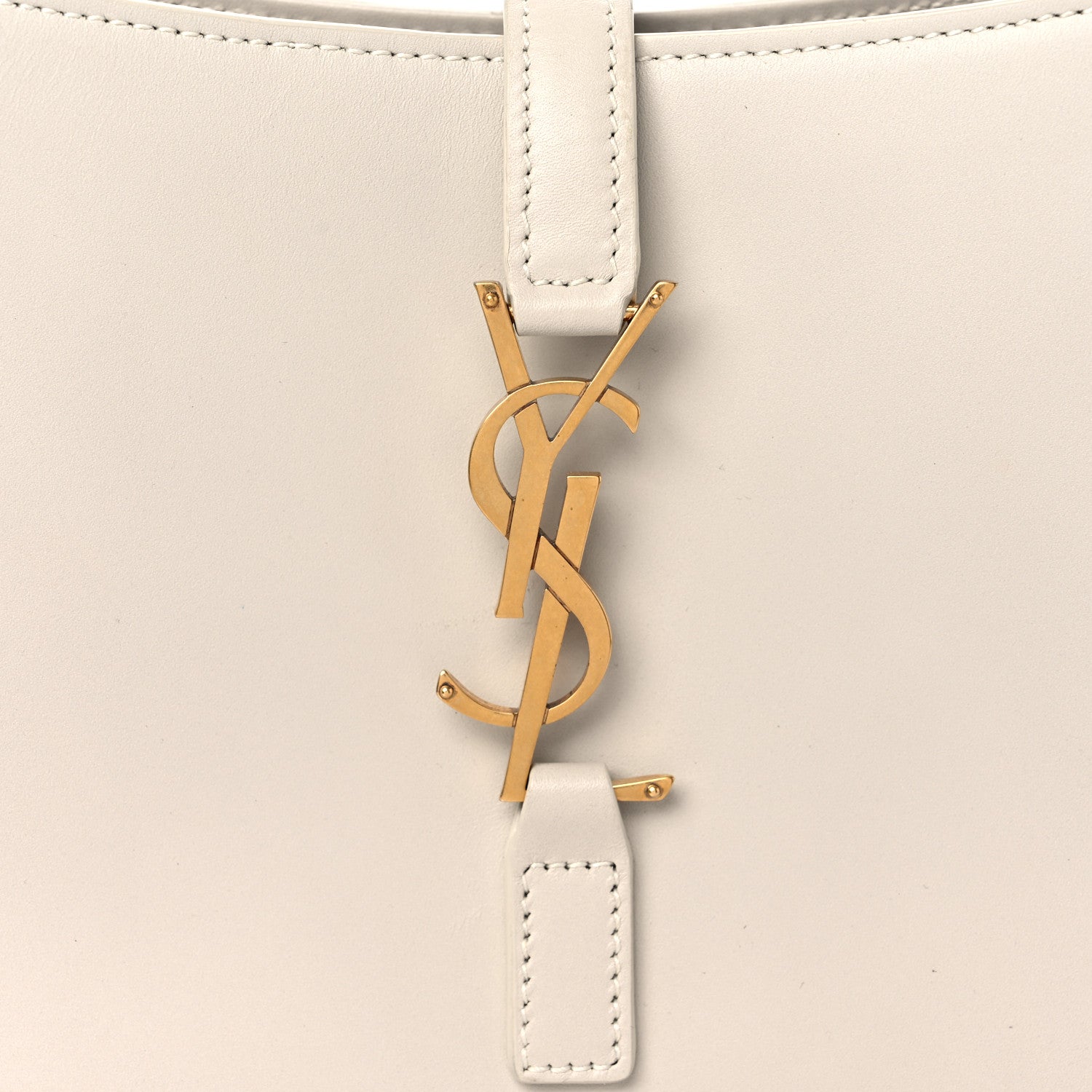 Saint Laurent Smooth Calfskin Le 5 A 7 Hobo Blanc Vintage 9 of 11