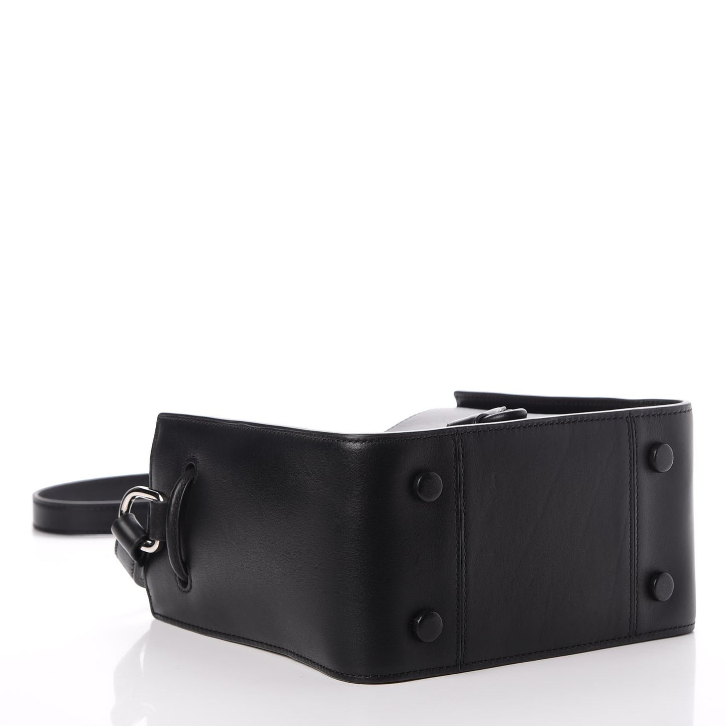 Smooth Calfskin Mini Soleil Bucket Bag Black