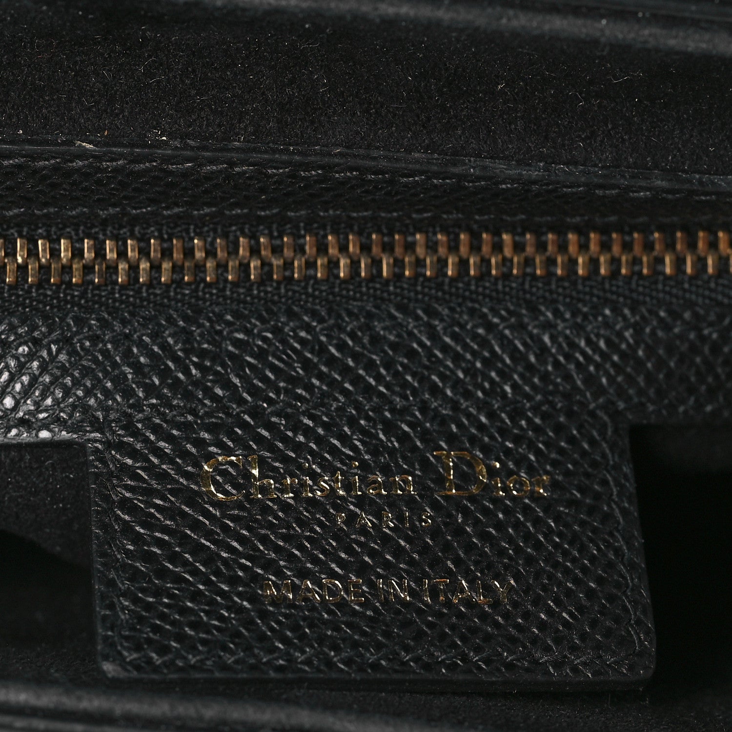 Christian Dior Grained Calfskin Saddle Bag Black 6 of 10