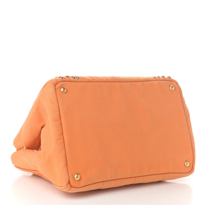 Prada Canapa Crystal Studded Tote Papaya 4 of 9