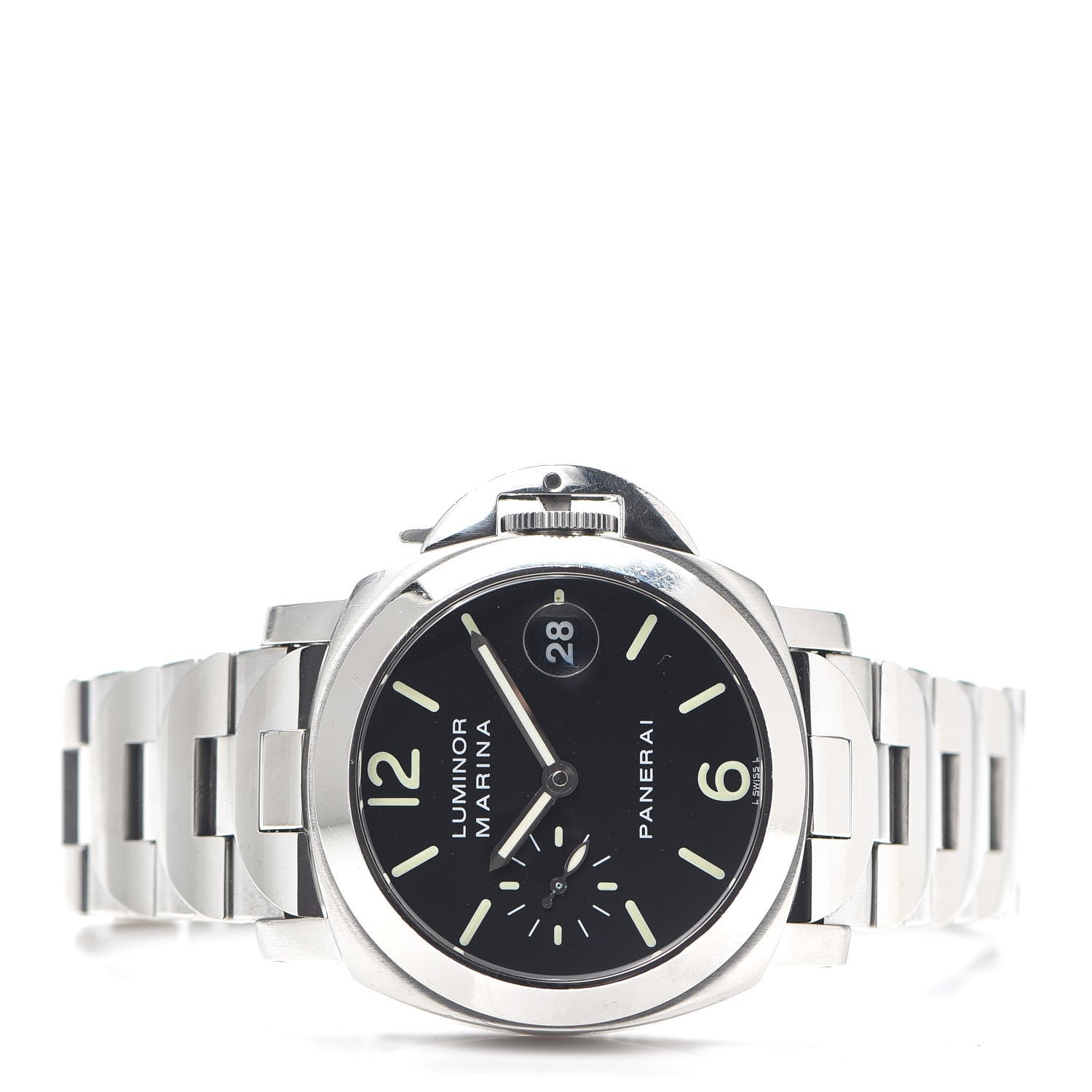 Panerai Stainless Steel 44mm Marina Luminor Automatic Watch Black PAM00050 2 of 6
