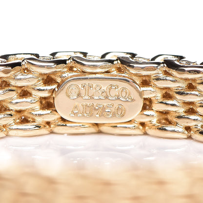 Tiffany 18K Yellow Gold Narrow Somerset Mesh Ring 60 9 4 of 4